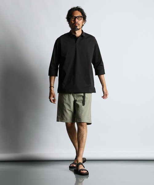 The DUFFER of ST.GEORGE(ザダファーオブセントジョージ)の「PIGMENT DYE SEERSUCKER CAMP SHORTS:顔料プリント加工 シアサッカー キャンプショーツ(その他パンツ・メンズ・グレー/カーキ/ネイビー・MEDIUM/LARGE/X-LARGE)」の7枚目の写真
