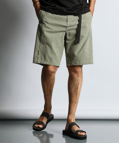 The DUFFER of ST.GEORGE(ザダファーオブセントジョージ)の「PIGMENT DYE SEERSUCKER CAMP SHORTS:顔料プリント加工 シアサッカー キャンプショーツ(その他パンツ・メンズ・グレー/カーキ/ネイビー・MEDIUM/LARGE/X-LARGE)」の6枚目の写真