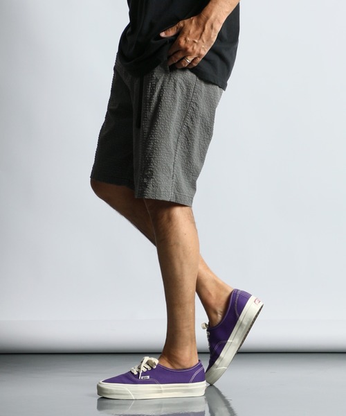 The DUFFER of ST.GEORGE(ザダファーオブセントジョージ)の「PIGMENT DYE SEERSUCKER CAMP SHORTS:顔料プリント加工 シアサッカー キャンプショーツ(その他パンツ・メンズ・グレー/カーキ/ネイビー・MEDIUM/LARGE/X-LARGE)」の10枚目の写真