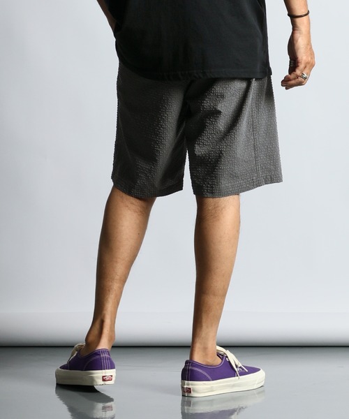 The DUFFER of ST.GEORGE(ザダファーオブセントジョージ)の「PIGMENT DYE SEERSUCKER CAMP SHORTS:顔料プリント加工 シアサッカー キャンプショーツ(その他パンツ・メンズ・グレー/カーキ/ネイビー・MEDIUM/LARGE/X-LARGE)」の11枚目の写真