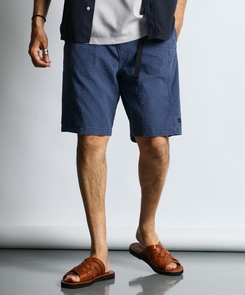 The DUFFER of ST.GEORGE(ザダファーオブセントジョージ)の「PIGMENT DYE SEERSUCKER CAMP SHORTS:顔料プリント加工 シアサッカー キャンプショーツ(その他パンツ・メンズ・グレー/カーキ/ネイビー・MEDIUM/LARGE/X-LARGE)」の8枚目の写真
