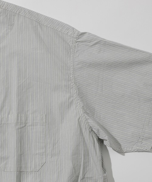 HINSON（ヒンソン）の「HINSON/ヒンソン フルジップカーディガン ショートスリーブシャツ/ブロード（シャツ/ブラウス・メンズ・ホワイト/ブラック/グレー系その他/サックスブルー/ブルー系その他・MEDIUM/LARGE）」の8枚目の写真