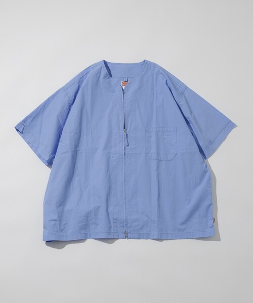 HINSON（ヒンソン）の「HINSON/ヒンソン フルジップカーディガン ショートスリーブシャツ/ブロード（シャツ/ブラウス・メンズ・ホワイト/ブラック/グレー系その他/サックスブルー/ブルー系その他・MEDIUM/LARGE）」の16枚目の写真