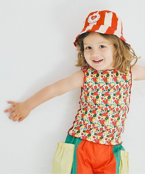 p.premier(ピードットプルミエ)の「イロチ買いしたい総柄メロウタンク(タンクトップ・キッズ・ブラック/ブルー/オレンジ/ブラウン/ピンク/レッド・80/90/100/110/120/130/140)」の5枚目の写真