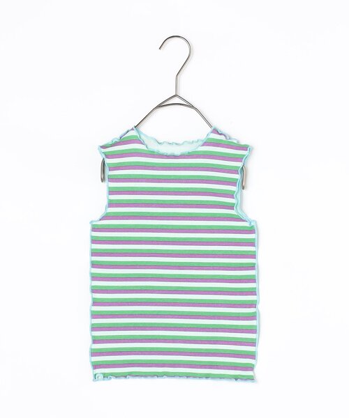 p.premier(ピードットプルミエ)の「イロチ買いしたい総柄メロウタンク(タンクトップ・キッズ・ブラック/ブルー/オレンジ/ブラウン/ピンク/レッド・80/90/100/110/120/130/140)」の3枚目の写真