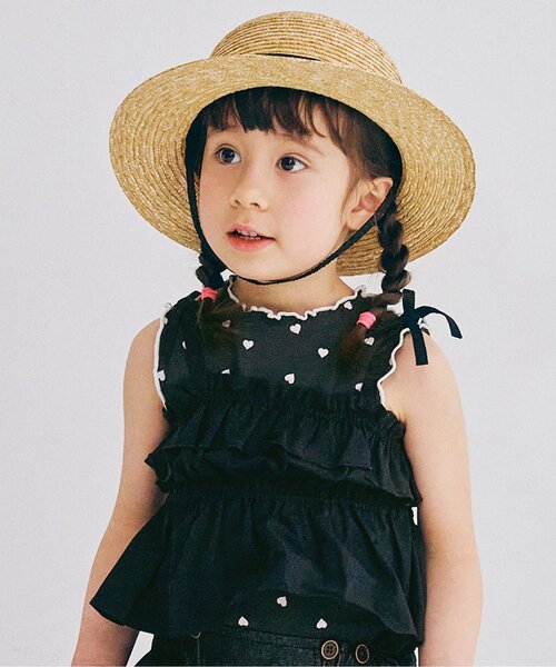 p.premier(ピードットプルミエ)の「イロチ買いしたい総柄メロウタンク(タンクトップ・キッズ・ブラック/ブルー/オレンジ/ブラウン/ピンク/レッド・80/90/100/110/120/130/140)」の1枚目の写真