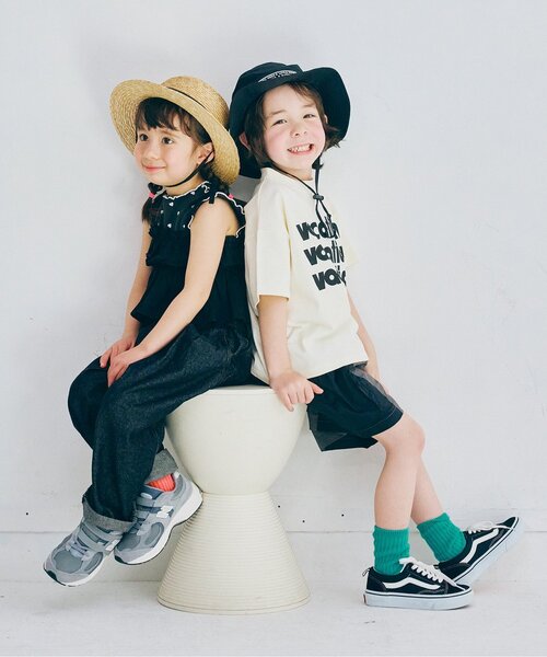 p.premier(ピードットプルミエ)の「イロチ買いしたい総柄メロウタンク(タンクトップ・キッズ・ブラック/ブルー/オレンジ/ブラウン/ピンク/レッド・80/90/100/110/120/130/140)」の9枚目の写真