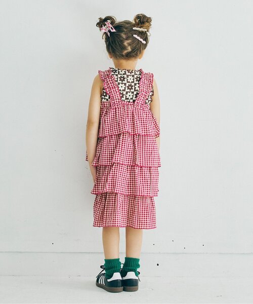 p.premier(ピードットプルミエ)の「イロチ買いしたい総柄メロウタンク(タンクトップ・キッズ・ブラック/ブルー/オレンジ/ブラウン/ピンク/レッド・80/90/100/110/120/130/140)」の11枚目の写真