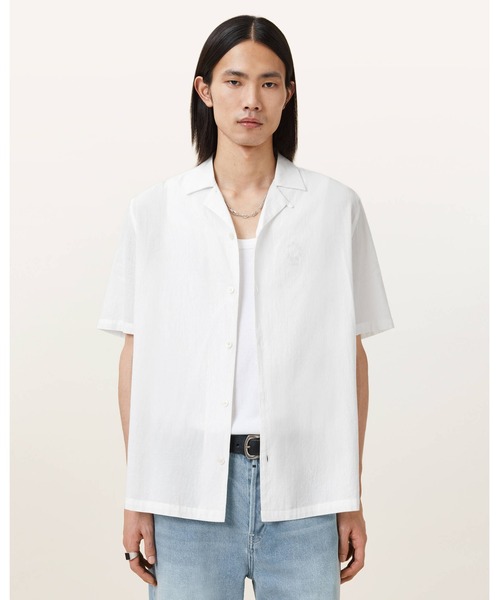 ALLSAINTS(オールセインツ)の「HAVEN SHORT SLEEVE SHIRT | HAVEN 半袖 シャツ(シャツ/ブラウス・メンズ・ホワイト・M/L/XL/XS/S)」の1枚目の写真