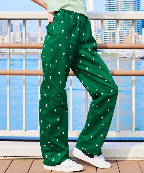 LOB(ロブ)の「ロブスター総柄パンツ(その他パンツ・レディース・ホワイト/ネイビー/グリーン・S/M)」の1枚目の写真