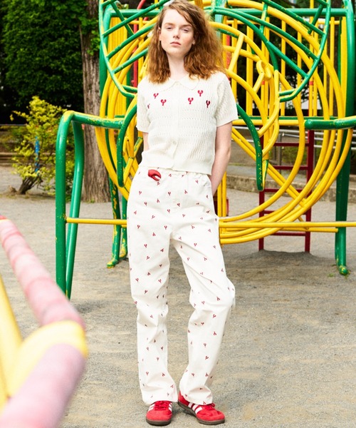 LOB(ロブ)の「ロブスター総柄パンツ(その他パンツ・レディース・ホワイト/ネイビー/グリーン・S/M)」の12枚目の写真