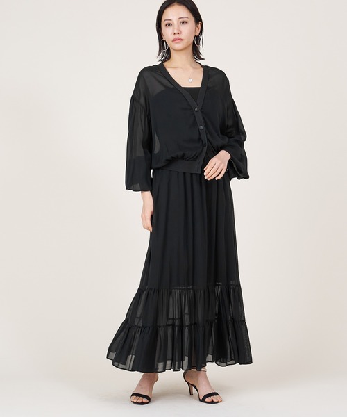 marmors(マルモア)の「【marmors】gather skirt(スカート・レディース・モカ/ブラック・36)」の18枚目の写真