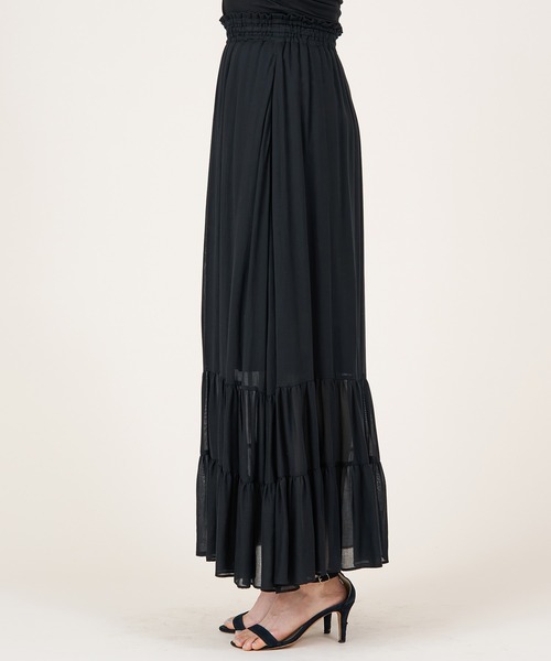 marmors(マルモア)の「【marmors】gather skirt(スカート・レディース・モカ/ブラック・36)」の3枚目の写真