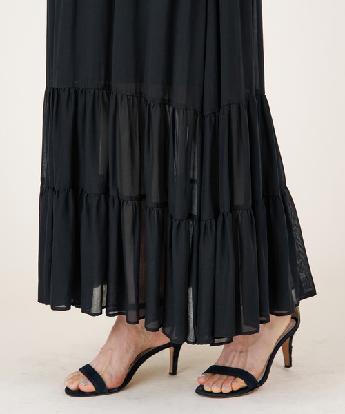 marmors(マルモア)の「【marmors】gather skirt(スカート・レディース・モカ/ブラック・36)」の5枚目の写真