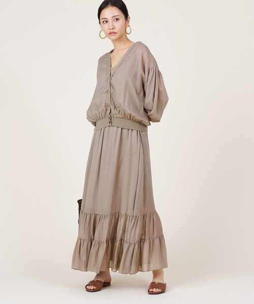 marmors(マルモア)の「【marmors】gather skirt(スカート・レディース・モカ/ブラック・36)」の10枚目の写真