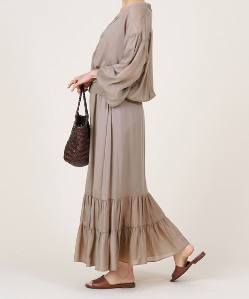 marmors(マルモア)の「【marmors】gather skirt(スカート・レディース・モカ/ブラック・36)」の15枚目の写真