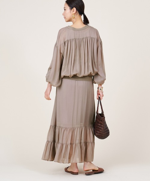 marmors(マルモア)の「【marmors】gather skirt(スカート・レディース・モカ/ブラック・36)」の16枚目の写真