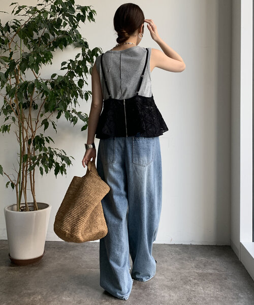 DOUDOUチュールフラワーキャミ WEB限定】チュールフラワーキャミ（シャツ/ブラウス）｜DouDou