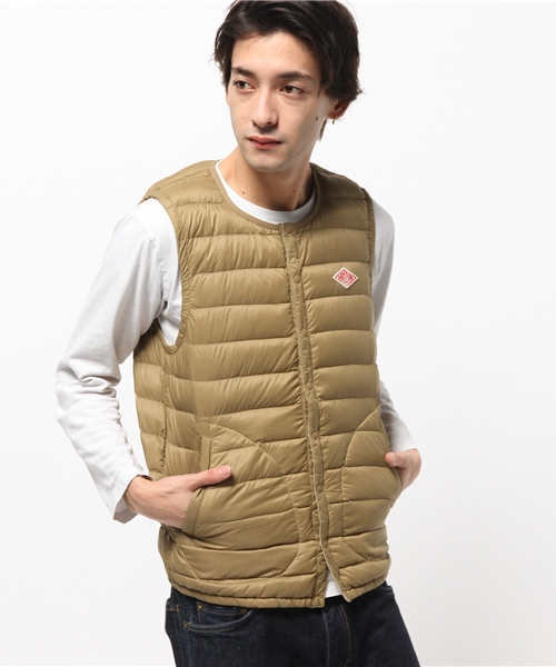 DANTON(ダントン)の「【ダントン】インナーダウンベスト*(ダウンベスト・メンズ・ブラック/ベージュ・MEDIUM/LARGE)」の2枚目の写真