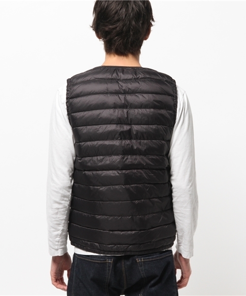 DANTON(ダントン)の「【ダントン】インナーダウンベスト*(ダウンベスト・メンズ・ブラック/ベージュ・MEDIUM/LARGE)」の4枚目の写真