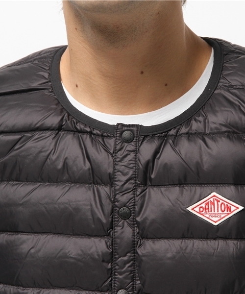 DANTON(ダントン)の「【ダントン】インナーダウンベスト*(ダウンベスト・メンズ・ブラック/ベージュ・MEDIUM/LARGE)」の6枚目の写真