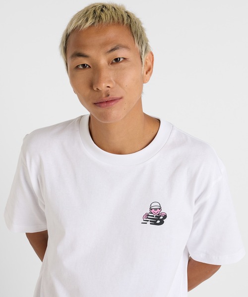 NEW BALANCE（ニューバランス）の「New Balance X Face Oka Character ショートスリーブTシャツ（Tシャツ/カットソー・メンズ・ヘザーグレー/ホワイト・XX-LARGE/X-LARGE/LARGE/MEDIUM/SMALL）」の6枚目の写真