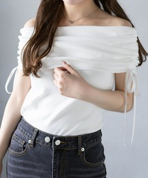 clear | サイドドロストオフショルカットソートップス [着回し力抜群 大人 フェミニン]≪2025SS新作≫(Tシャツ/カットソー)