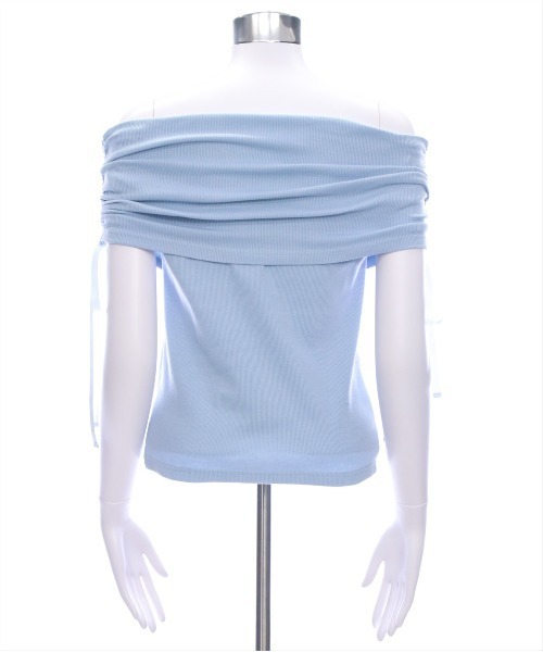 clear（クリア）の「サイドドロストオフショルカットソートップス [着回し力抜群 大人 フェミニン]（Tシャツ/カットソー・レディース・オフホワイト/ライトピンク/サックスブルー/ブラック・F）」の21枚目の写真