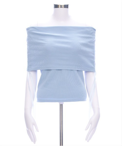 clear（クリア）の「サイドドロストオフショルカットソートップス [着回し力抜群 大人 フェミニン]（Tシャツ/カットソー・レディース・オフホワイト/ライトピンク/サックスブルー/ブラック・F）」の16枚目の写真