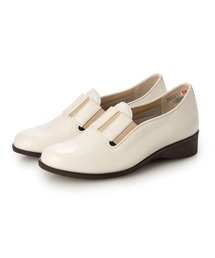 【3E】ラバーバンド付きラウンドトゥシューズ