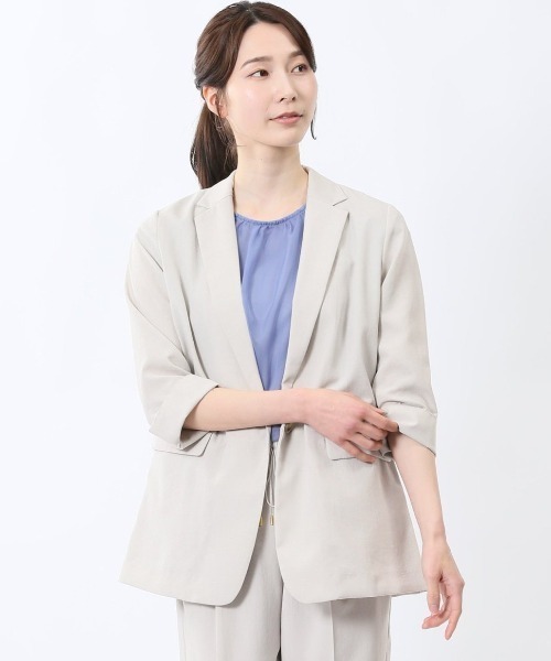 未使用級★エムエフエディトリアル スーツ 3P 紺 SHINY WOOL Y7 エムエフエディトリアル m.f.editorial リクルート 2ボタン