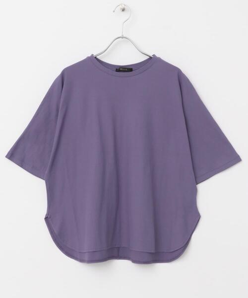 URBAN RESEARCH ROSSO WOMEN(アーバンリサーチ ロッソ)の「接触冷感ハーフスリーブドルマンTシャツ(Tシャツ/カットソー・レディース・パープル/オフホワイト/ブラック/ライトベージュ・FREE)」の16枚目の写真