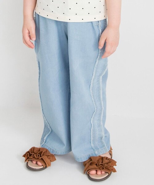 BRANSHES（ブランシェス）の「【接触冷感】ライトデニムパンツ（デニムパンツ・キッズ・サックスブルー/ネイビー・150/130/80/110/90/140/120/100）」の2枚目の写真