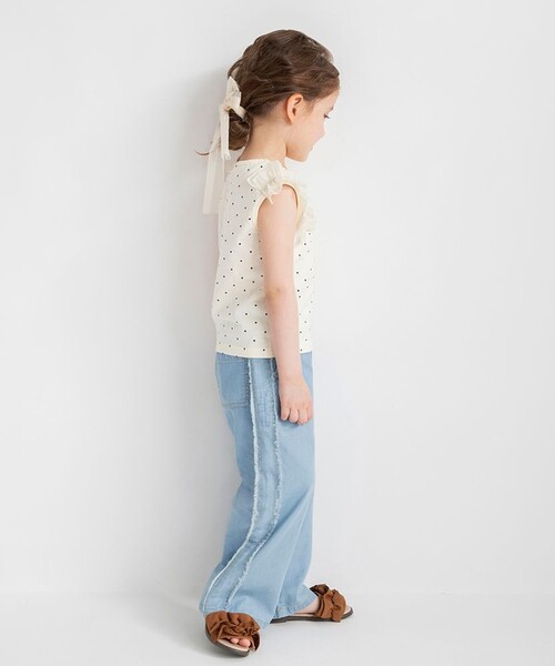 BRANSHES（ブランシェス）の「【接触冷感】ライトデニムパンツ（デニムパンツ・キッズ・サックスブルー/ネイビー・150/130/80/110/90/140/120/100）」の6枚目の写真