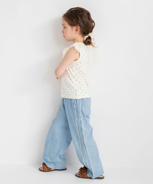 BRANSHES（ブランシェス）の「【接触冷感】ライトデニムパンツ（デニムパンツ・キッズ・サックスブルー/ネイビー・150/130/80/110/90/140/120/100）」の7枚目の写真