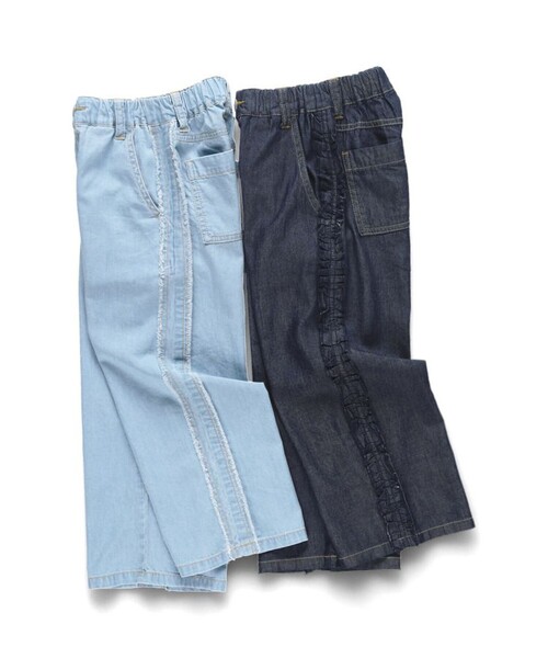 BRANSHES（ブランシェス）の「【接触冷感】ライトデニムパンツ（デニムパンツ・キッズ・サックスブルー/ネイビー・150/130/80/110/90/140/120/100）」の15枚目の写真