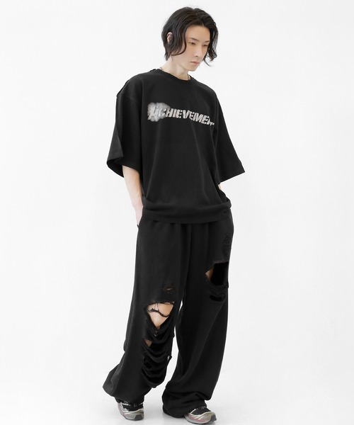 minsobi ミンソビ　スウェットサルエルパンツ　ブラック minsobi（ミンソビ）の「スウェットサルエルパンツ（スウェット