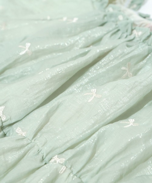 flower（フラワー）の「パーリーリボンブラウス（シャツ/ブラウス・レディース・ベージュ/ミント/アイボリー・FREE）」の10枚目の写真