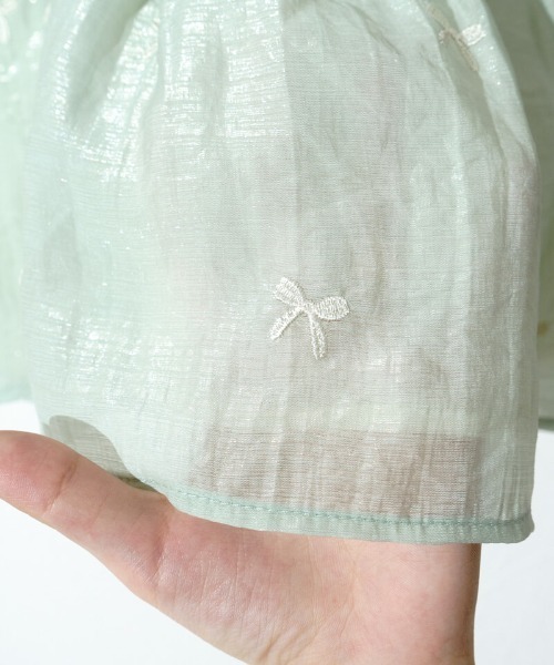 flower（フラワー）の「パーリーリボンブラウス（シャツ/ブラウス・レディース・ベージュ/ミント/アイボリー・FREE）」の15枚目の写真