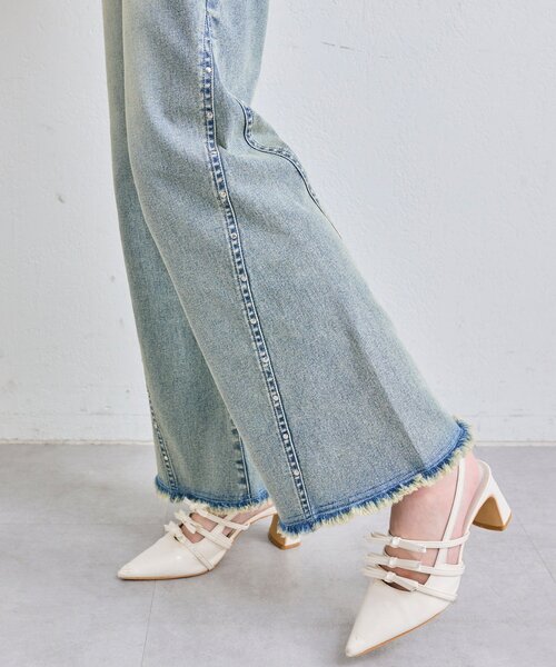 OLIVE des OLIVE（オリーブデオリーブ）の「【美シルエット/着痩せ】スタッズ付きストレッチデニムパンツ（デニムパンツ・レディース・ブルー/ブラック・SMALL/MEDIUM）」の20枚目の写真