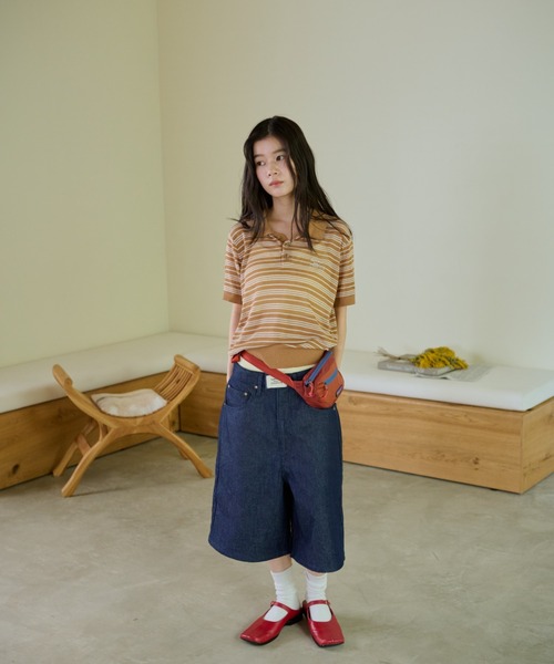 common gull products.（コモンガルプロダクツ）の「半分こジョーツ（その他パンツ・レディース・ピンク/イエロー/インディゴブルー・SMALL/MEDIUM/LARGE）」の19枚目の写真