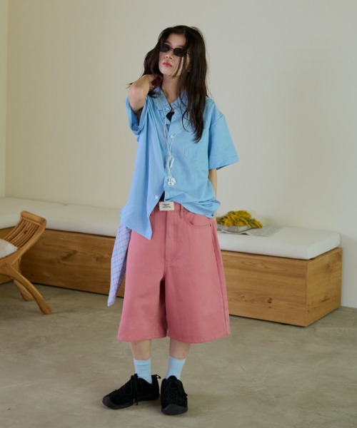 common gull products.（コモンガルプロダクツ）の「半分こジョーツ（その他パンツ・レディース・ピンク/イエロー/インディゴブルー・SMALL/MEDIUM/LARGE）」の17枚目の写真