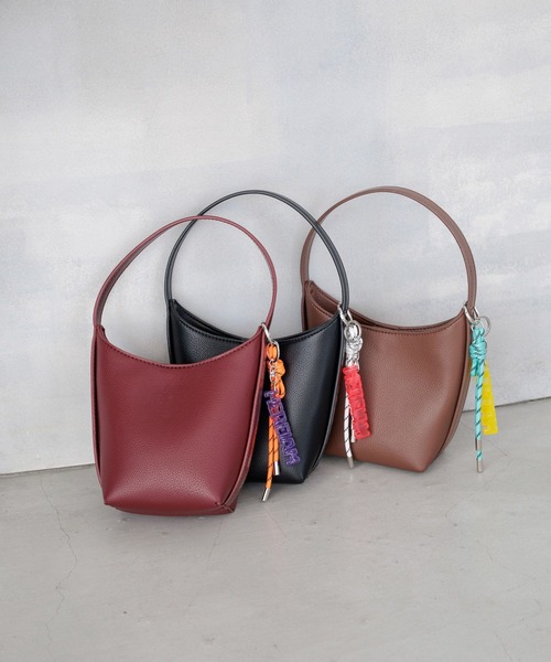 HEREIAM(ヘレイアム)の「【HEREIAM】ワンハンドルマイクロBAG(ハンドバッグ・レディース・ブラック/バーガンディー/ダークブラウン・FREE)」の14枚目の写真