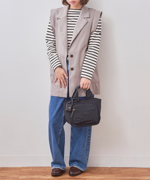 toleur（トーラ）の「【toleur】リンクルナイロンCトート 11993（トートバッグ・レディース・ブラック/レッド/オリーブ/ブラウン・FREE）」の8枚目の写真