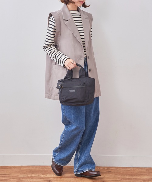 toleur（トーラ）の「【toleur】リンクルナイロンCトート 11993（トートバッグ・レディース・ブラック/レッド/オリーブ/ブラウン・FREE）」の9枚目の写真