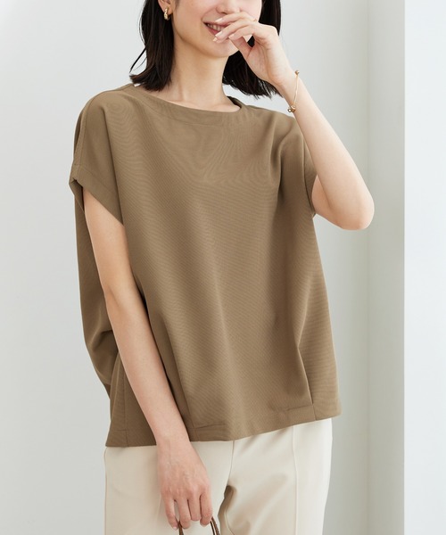 BELLUNA PLUS(ベルーナ)の「ミニワッフル素材裾タックプルオーバー(Tシャツ/カットソー・レディース・ターコイズブルー/アイボリー/モカ・MEDIUM/LARGE/X-LARGE)」の11枚目の写真