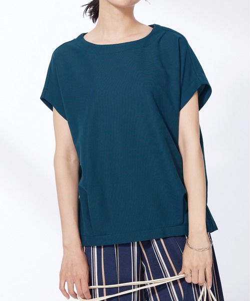 BELLUNA PLUS(ベルーナ)の「ミニワッフル素材裾タックプルオーバー(Tシャツ/カットソー・レディース・ターコイズブルー/アイボリー/モカ・MEDIUM/LARGE/X-LARGE)」の20枚目の写真