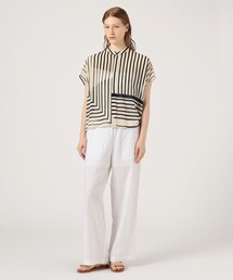 GALERIE VIE（ギャルリー ヴィー）の「□ストライプシルクストレッチ