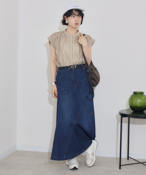 KATHARINE ROSS（キャサリンロス）の「【KATHARINE ROSS】シアードビーストライプブラウス（シャツ/ブラウス・レディース・ブルー/ベージュ/ホワイト・MEDIUM）」の14枚目の写真