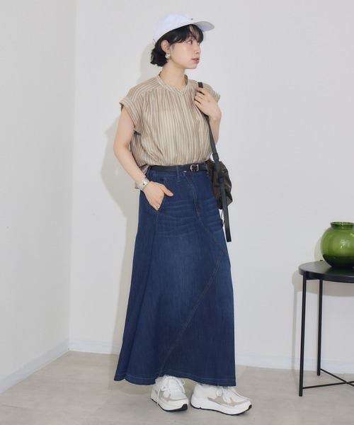 KATHARINE ROSS（キャサリンロス）の「【KATHARINE ROSS】シアードビーストライプブラウス（シャツ/ブラウス・レディース・ブルー/ベージュ/ホワイト・MEDIUM）」の16枚目の写真